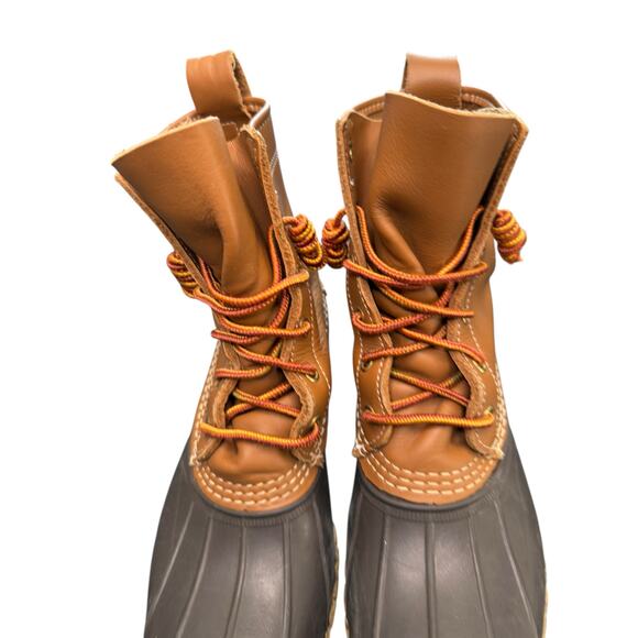 L.L. Bean Unisex Gorpcore Rain Snow Lace Up Waterproof Rubber Bean Boots Size 7 - Picture 2 of 11